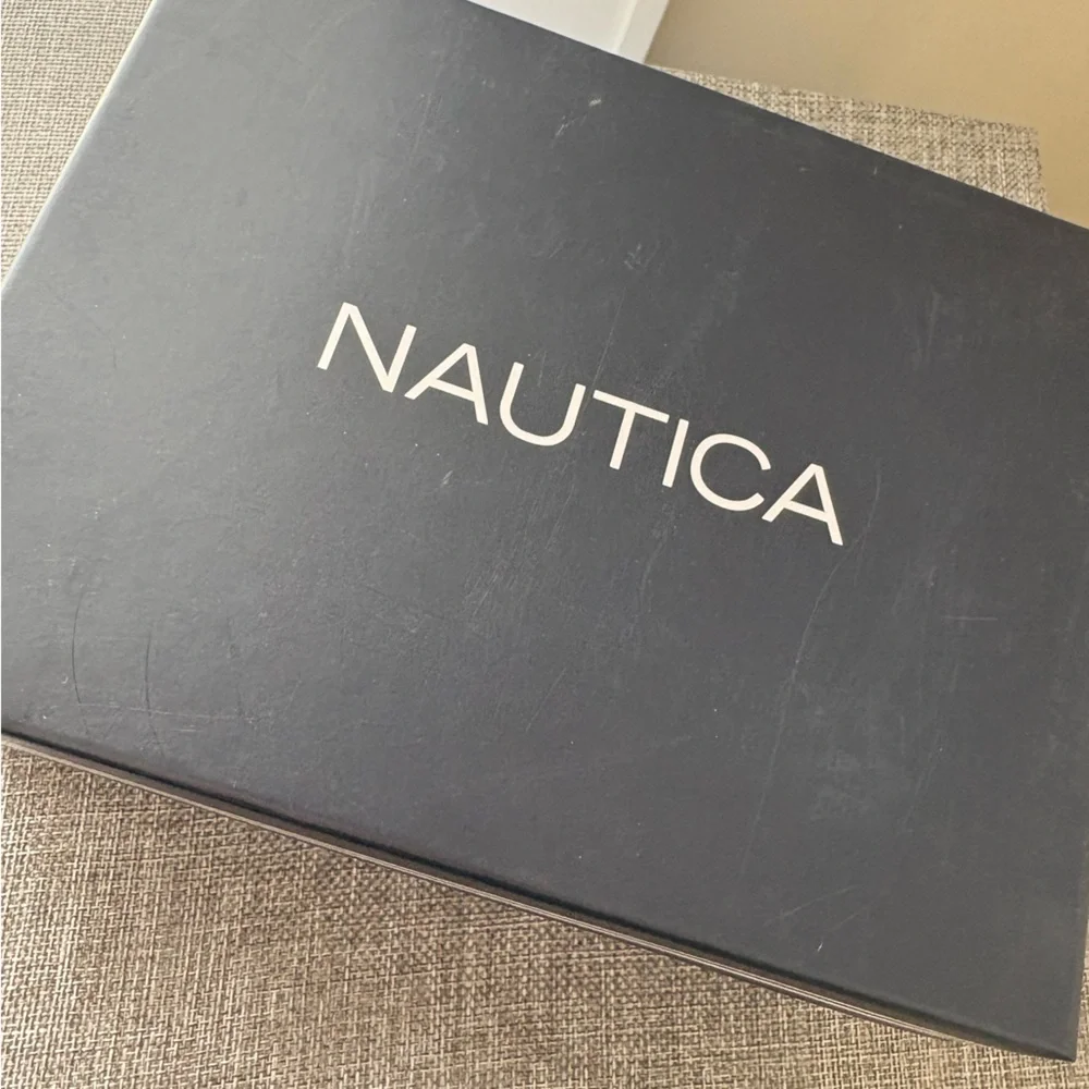 NWT Nautica Kids Black and White Hook-and-Loop Sneakers